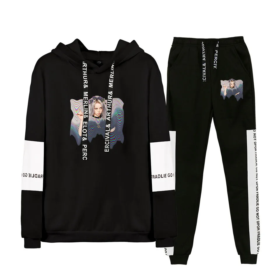 Billie Eilish толстовка с капюшоном женские модные толстовки + спортивные костюмы