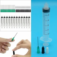 48pcs 10ml plastic syringe with blunt needle and syringe cap and needle cap