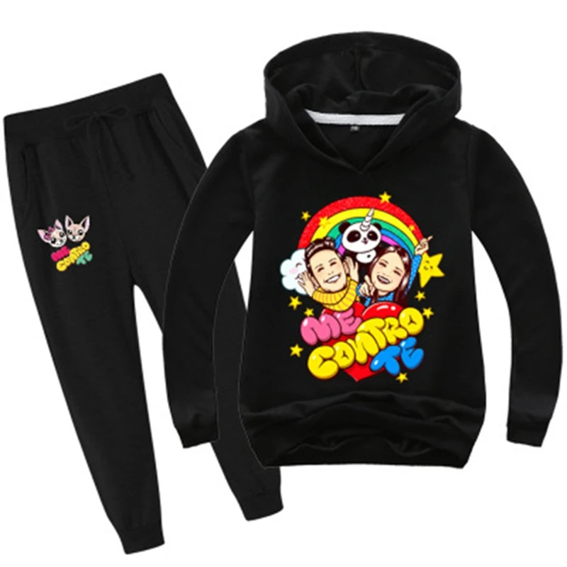 New Spring Children Clothing Set me contro te Boy Girl Hoodies Sweatshirt+Pants 2pcs Sport Suits Toddler Tracksuit Kid Coat