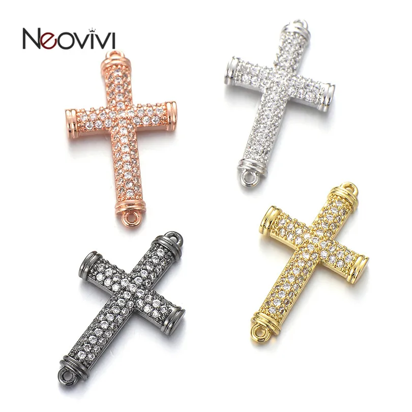 Neovivi модные крест талисманы женские браслеты ручной работы микро проложить белый