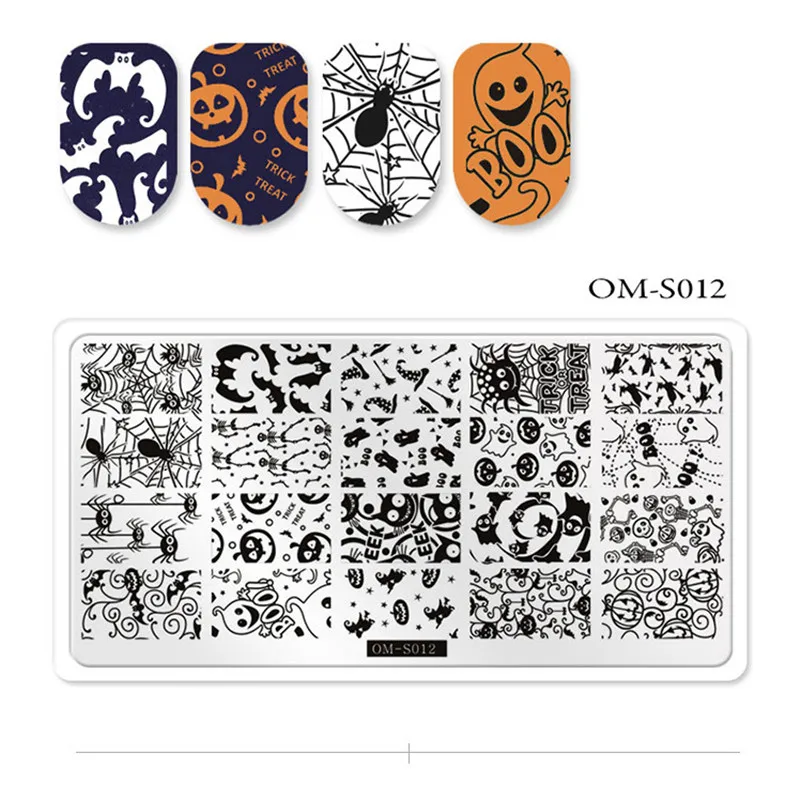 1 шт. пластина для штамповки ногтей Рождественский узор милый Санта Хэллоуин душа