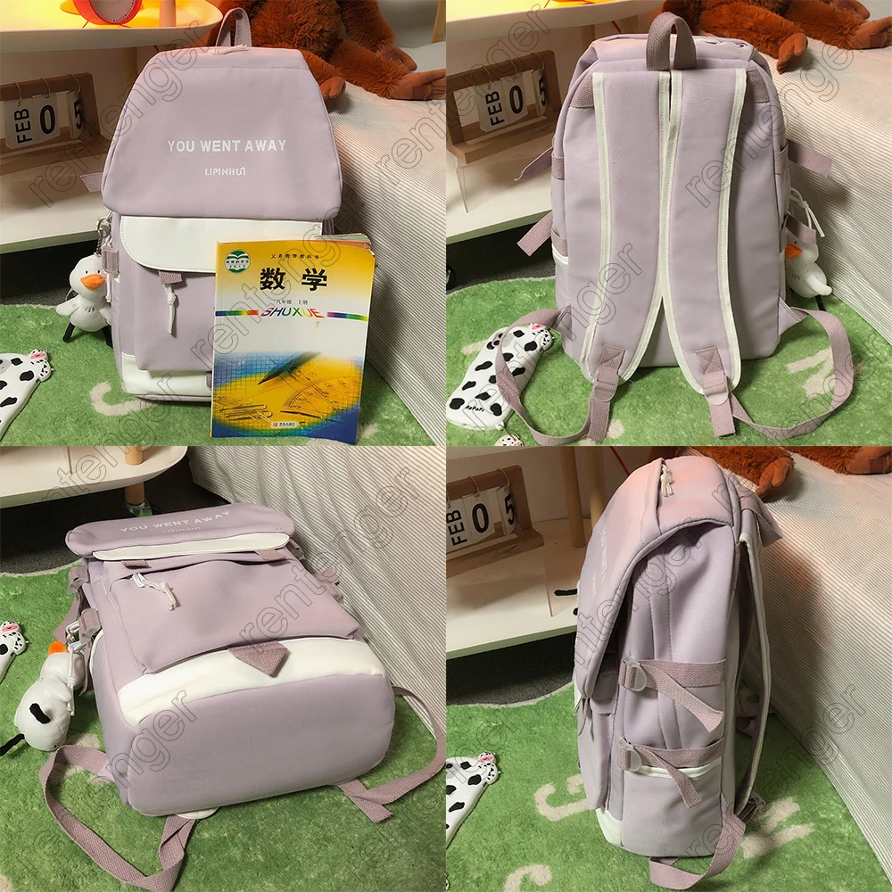

Female Cute Book Laptop Bag Nylon Kawaii Girl Backpack Student College Women School Bag Fashion Ladies Travel Backpack Harajuku