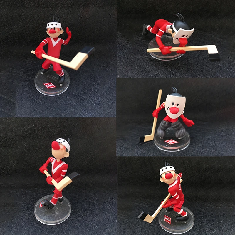 Хоккей Спортивная модель украшение стола 1 шт. плеер с палкой куртка красного