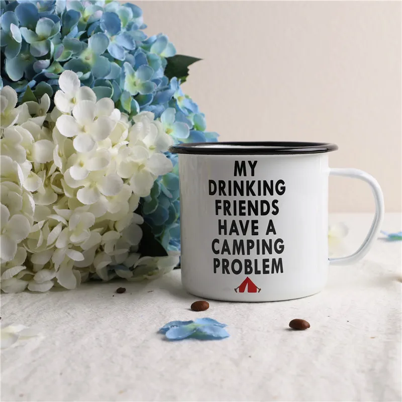 Экспортируется в Финляндию толстая эмалированная ретро-чашка уличная кружка