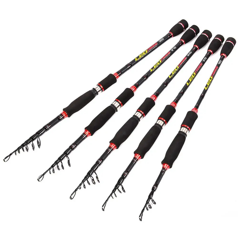 

JIMITU Fishing rod carbon fiber Portable short telescopic fishing rod metal guide ring 1.8m to 3m A style B style available
