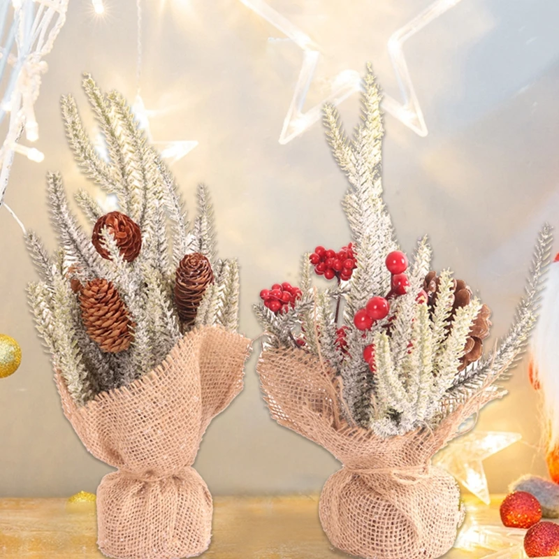 

Mini Artificial Christmas Tree with Ornaments-11.8inch//30cm for Table and Desk