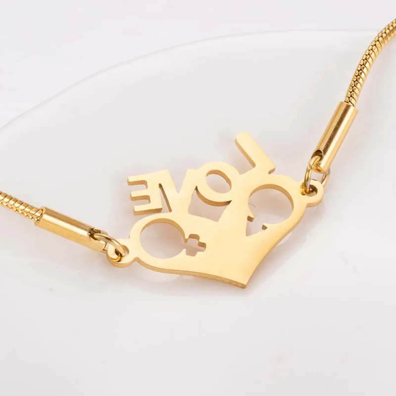 Женские и мужские браслеты FENGLI из нержавеющей стали с сердечками для влюбленных |