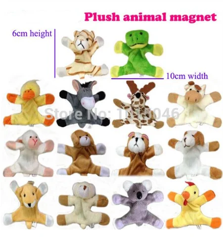 Бесплатная доставка 6 шт. милые магнитные наклейки в виде животных на холодильник