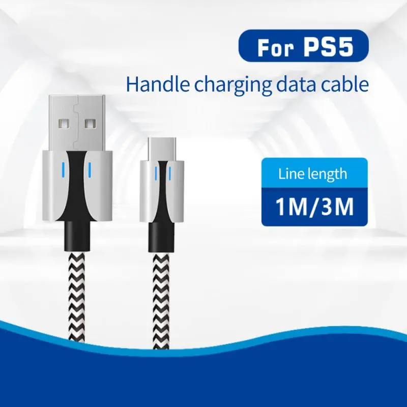 

1PCS USB Type C Cable For PS5 Gamepad NS Switch PRO Wireless Controller Fast Data Handle Charging Charger USB Wire Cord 1M
