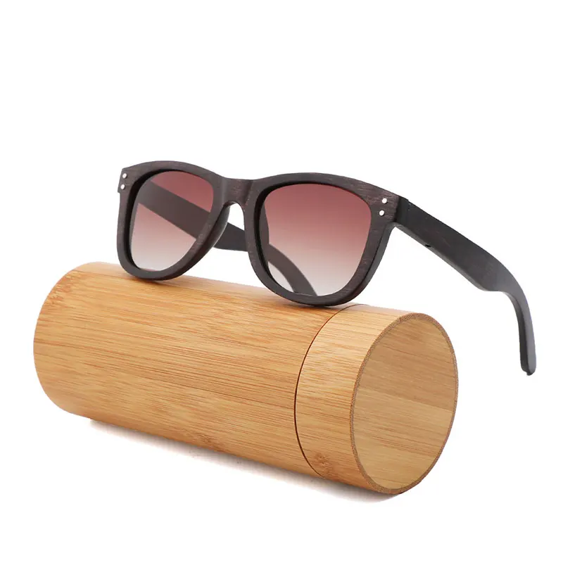 Солнцезащитные очки в стиле ретро с бамбуковыми деревянными дужками для мужчин и