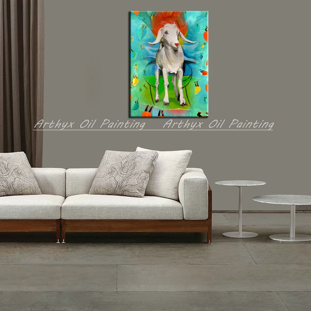 Arthyx Рождественский подарок ручная роспись мультфильм Масляные картины на холсте