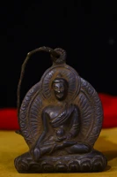 3tibet temple collection old bronze sakyamuni medicine buddha pendant amulet town house exorcism ward off evil spirits