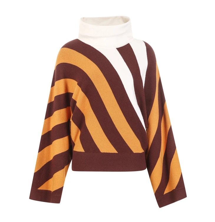 Vero Moda женский полосатый вязаный свитер с короткими рукавами | 318324549