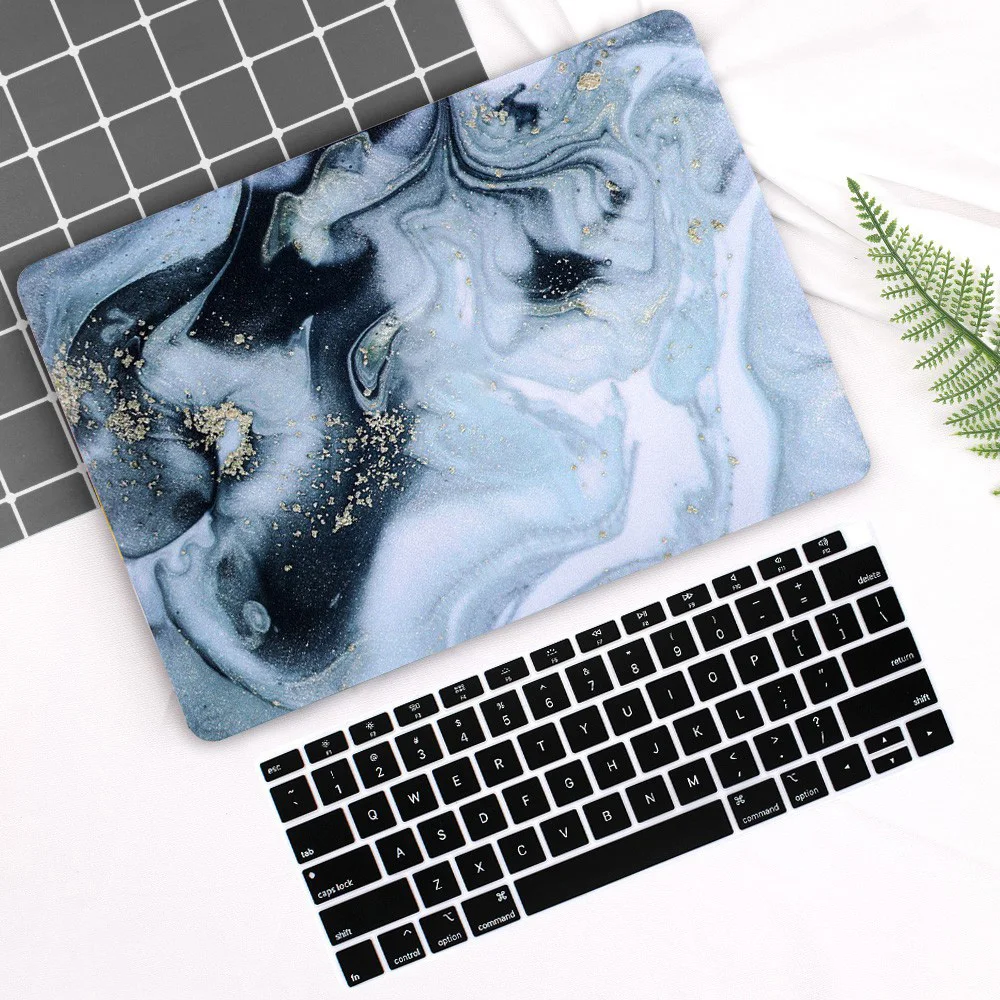 Redlai чехол для ноутбука MacBook Air Pro retina 11 12 13 15 дюймов Air Pro 13 A1932 A2159 мраморный жесткий корпус+ чехол для клавиатуры