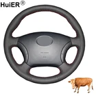 Ручной швейный чехол рулевого колеса автомобиля Волан Топ коровья кожа для Great Wall Haval Hover H3 H5 Wingle 3 Wingle 5 автомобильные аксессуары