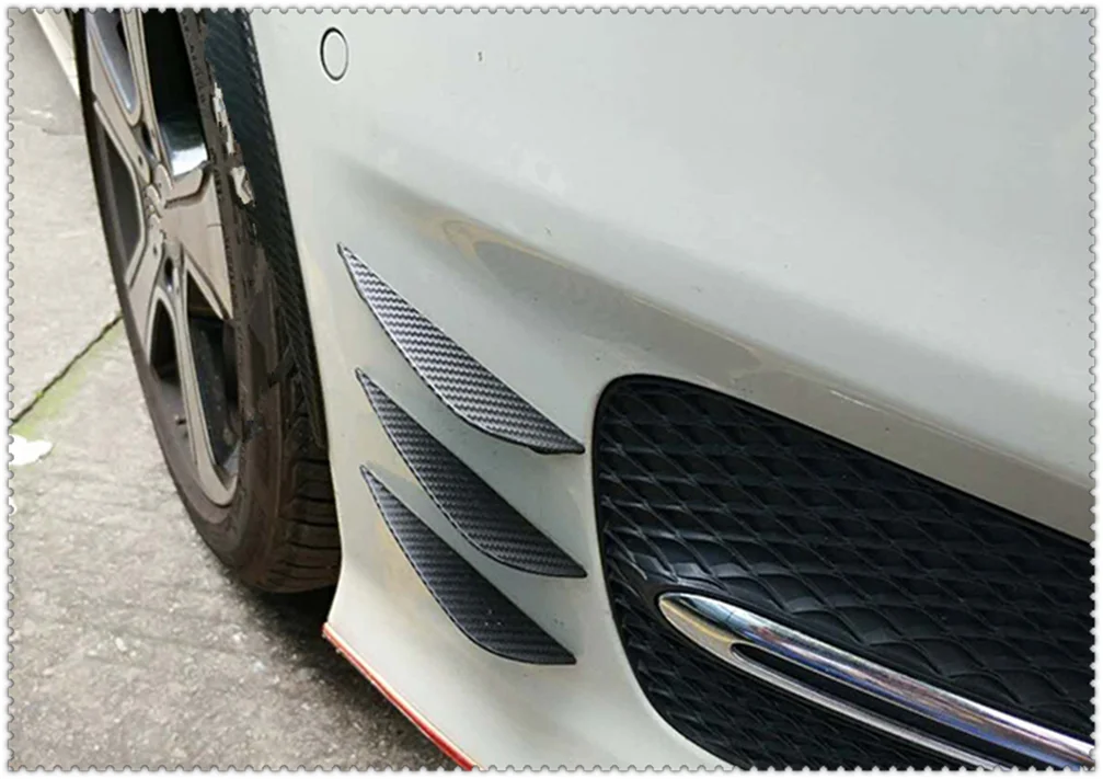 Автозапчасти 4 шт. карбоновый автомобильный спойлер маленький дефлектор