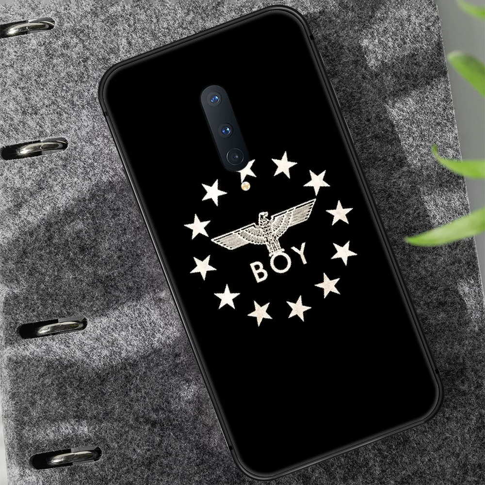 

Fashion brand Boy London Phone Case Cover Hull For 1+ Oneplus 5T 6 6T 7 7T 8 8T Pro black Cell Luxury Prime Tpu Funda Fashion