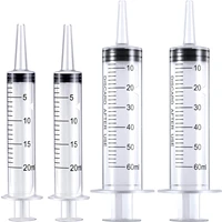 4pcsplastic syringe with measurement oral liquids measuring syringes without needle for medicine resin epoxy dispensing