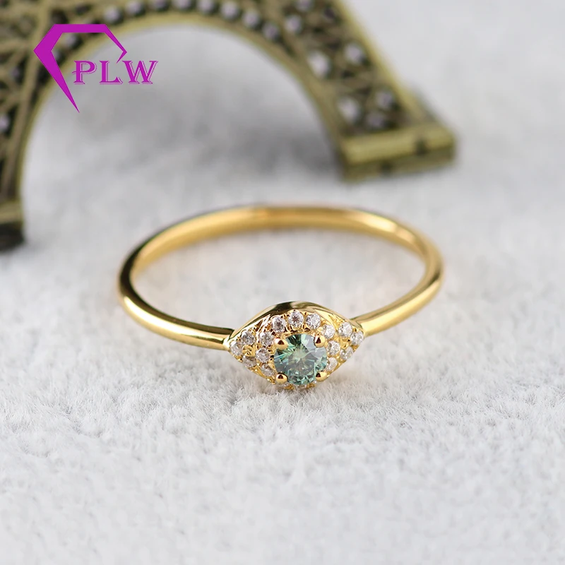 Очень дешевое кольцо 10 К желтого золота 3 5 мм очень легкое и простое моисанита