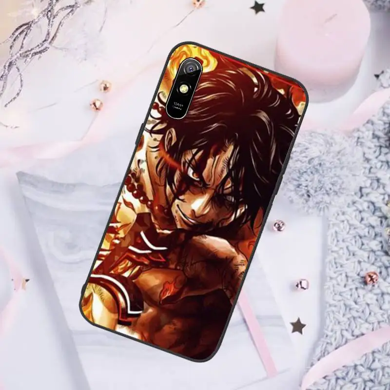 

Anime One Piece Ace Phone Case For Xiaomi Redmi note 7 8 9 pro 8T 9A 9S Mi Note 10 Lite pro