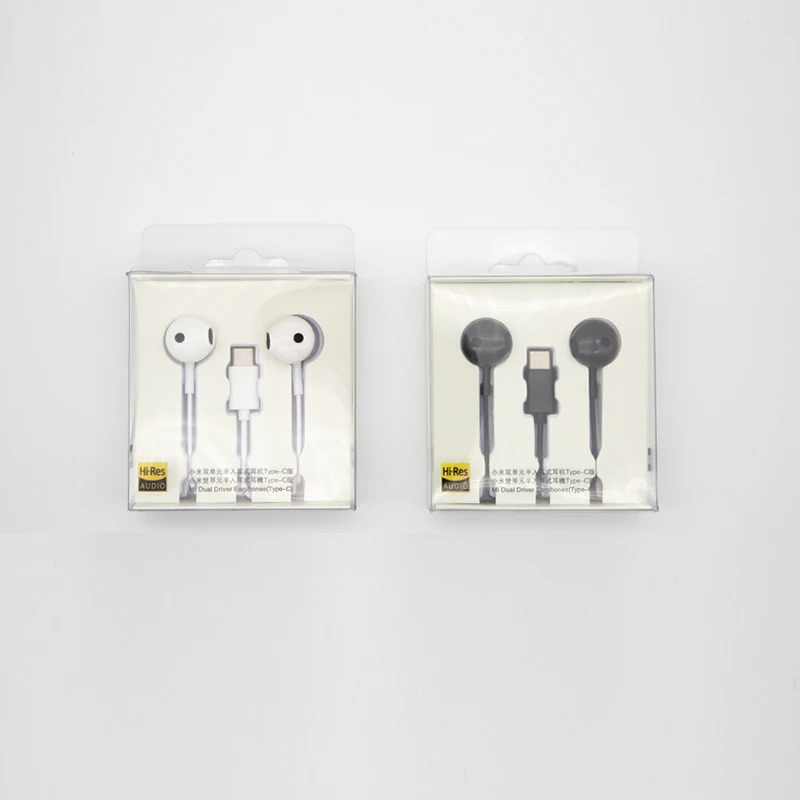 Оригинальные наушники XIAOMI с двумя драйверами type-C USBmacho en la oreja, наушники-вкладыши, черные, белые, Android, huawei