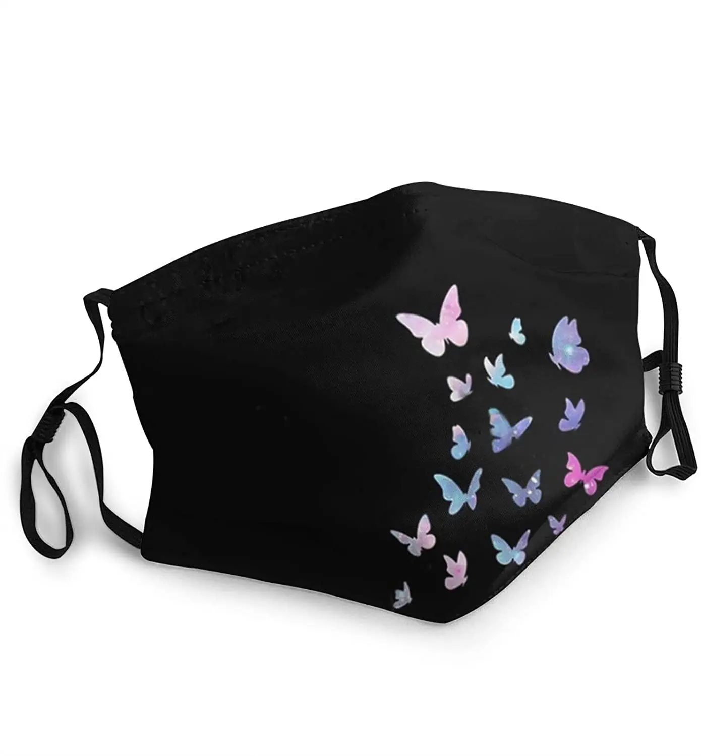 

Тканевая маска-бабочка для лица для мужчин и женщин моющаяся ветрозащитная многоразовая маска-бандана 2 шт. фильтры