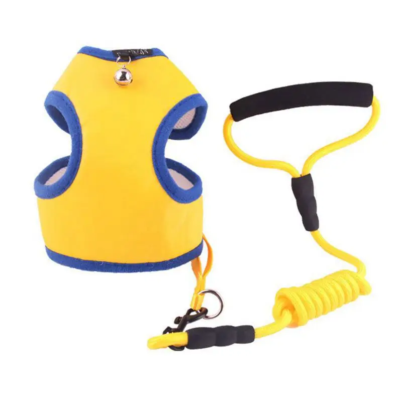 

Регулируемый прогулочная привести Leashs для домашних животных дышащая колокольчики жилет юбка из мягкой сетчатой ткани, обхватывающие грудь ремни животное учебные материалы