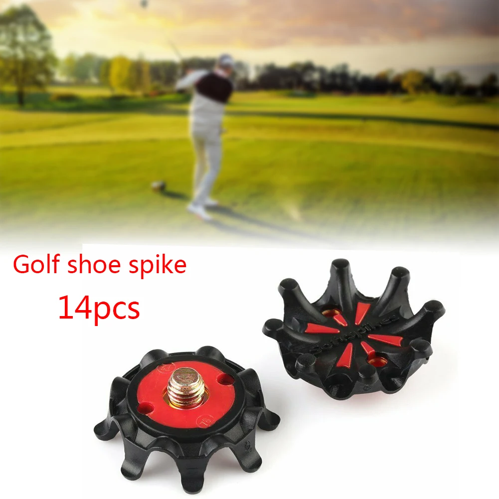 

14pcs High Hardness Cleat Screw Sports Rubber Replacement Parts Stable Golf Shoe Spikes Fast Twisted Flexible Training Aids