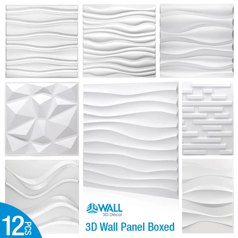 

Home Decor Three-Dimensional 3d Wallpanels Modern Simplicity Diamond Wall 3d Decorative Board 12pcs/Box