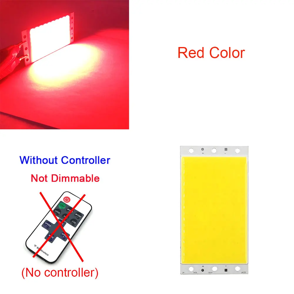 COB RED 12 В 15 Вт COB светодиодный панельный светильник с регулятором яркости 1500LM теплый натуральный холодный белый DC12V Диммируемый светодиодный светильник для Diy работы Декор лампы - Испускаемый цвет: COB RED