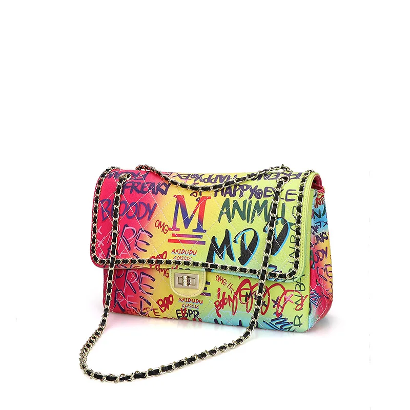 Модная роскошная дизайнерская женская сумка 2020 сумки с граффити Дамский кошелек