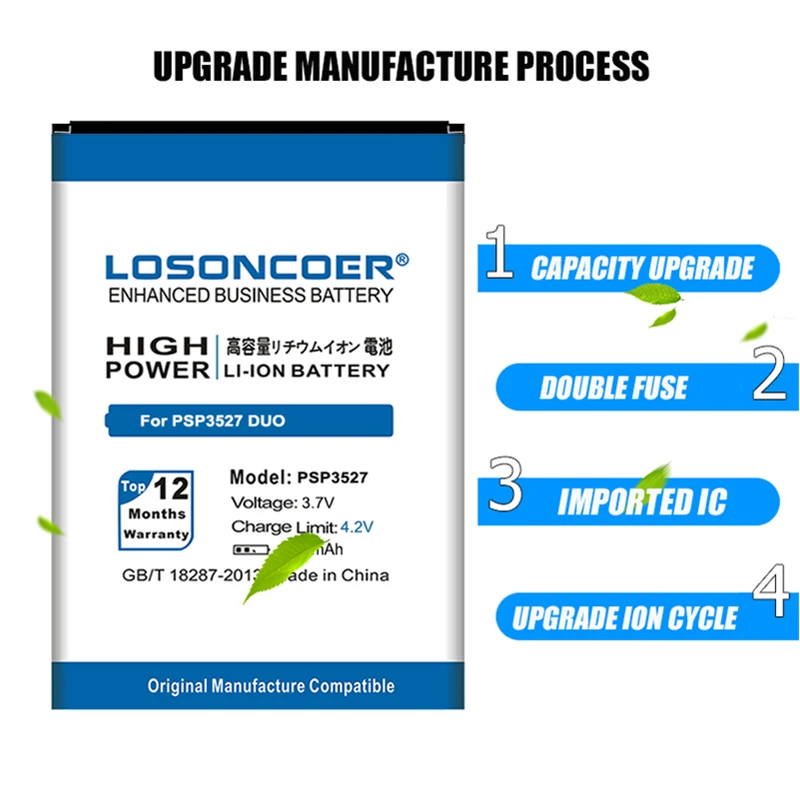 LOSONCOER Новый Сменный аккумулятор для телефона 4300 мАч PSP3527 DUO Prestigio Wize NK3 PSP3527DUO PSP3507