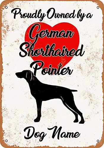 

Металлический знак-имя собаки на заказ-немецкий короткий воздушный-винтажный вид