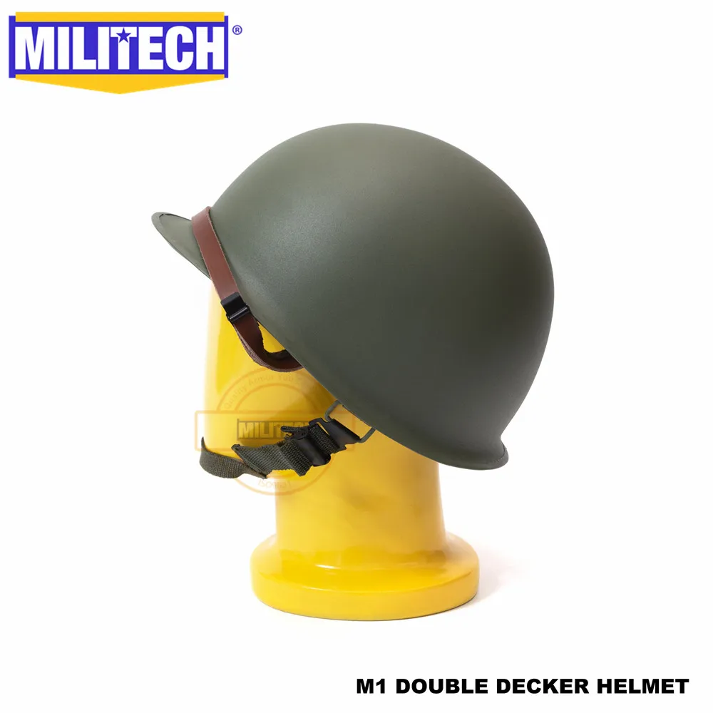 MILITECH США M1 Реплика шлем с внутренней стороны шлема WW2 M1 двухэтажные шлем безопасности для мотоциклов и Сталь шлем блоки 2-ой мировой войны