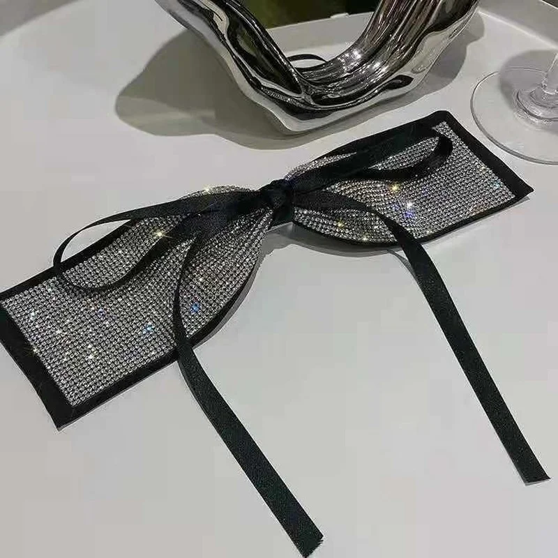 

Нишевой дизайн мигающий Алмазный Бант сверкающий зажим яркий алмаз темпераментный весенний зажим аксессуары для волос 2021 Лето Новинка