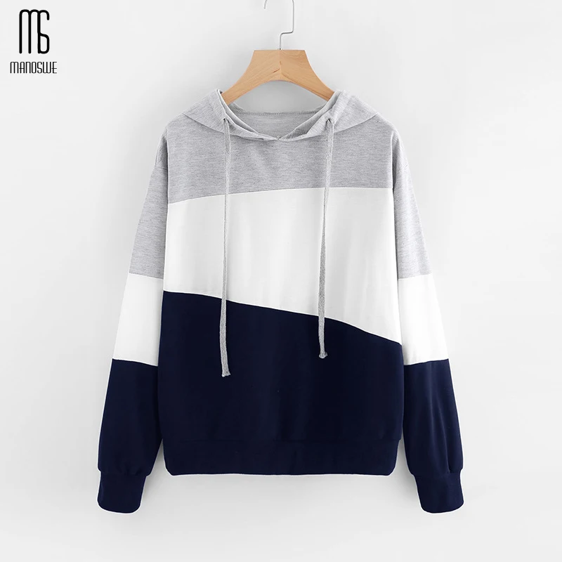 Manoswe Женская Повседневная Толстовка красного вина с геометрическим рисунком и