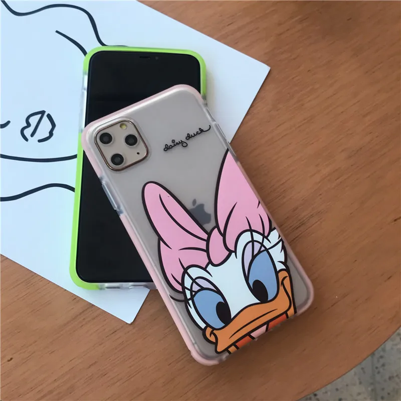 Милая мультяшная Пара Прозрачный Дональд Дак Дейзи для iphone 6 6S 7 7plus 8 8Plus iphone X XR 11 pro MAX чехол для телефона