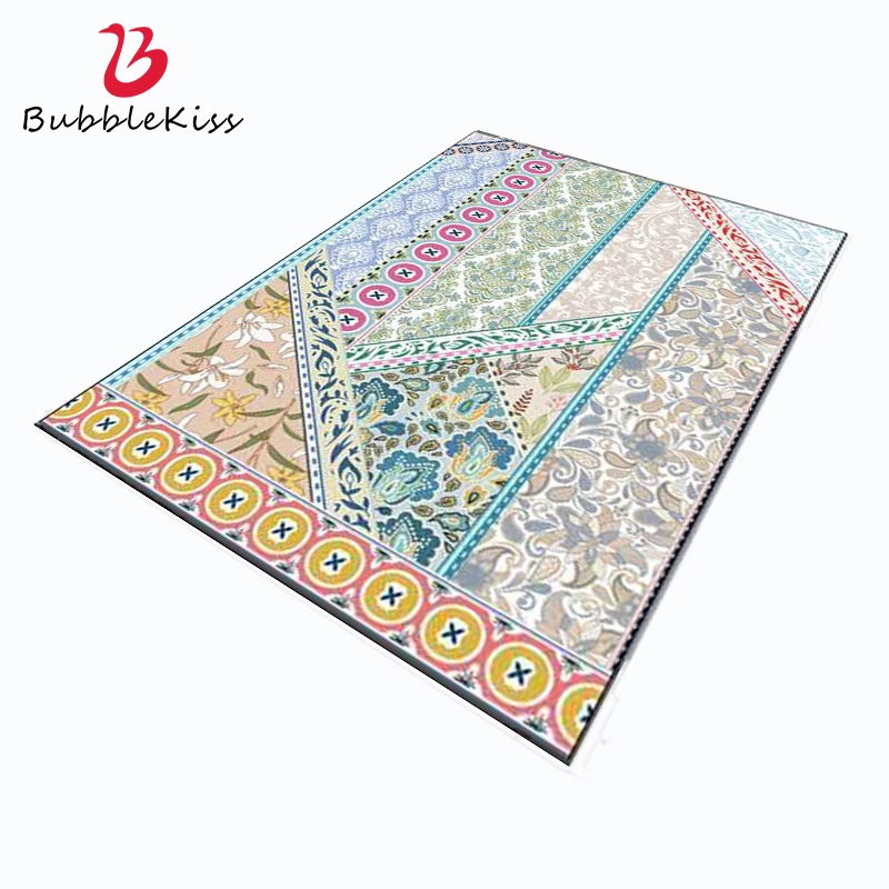 

Ковер в скандинавском стиле Bubble Kiss с цветным вышивкой и рисунком для спальни, HD-печать, индивидуальный декоративный ковер для гостиной, коврик под заказ