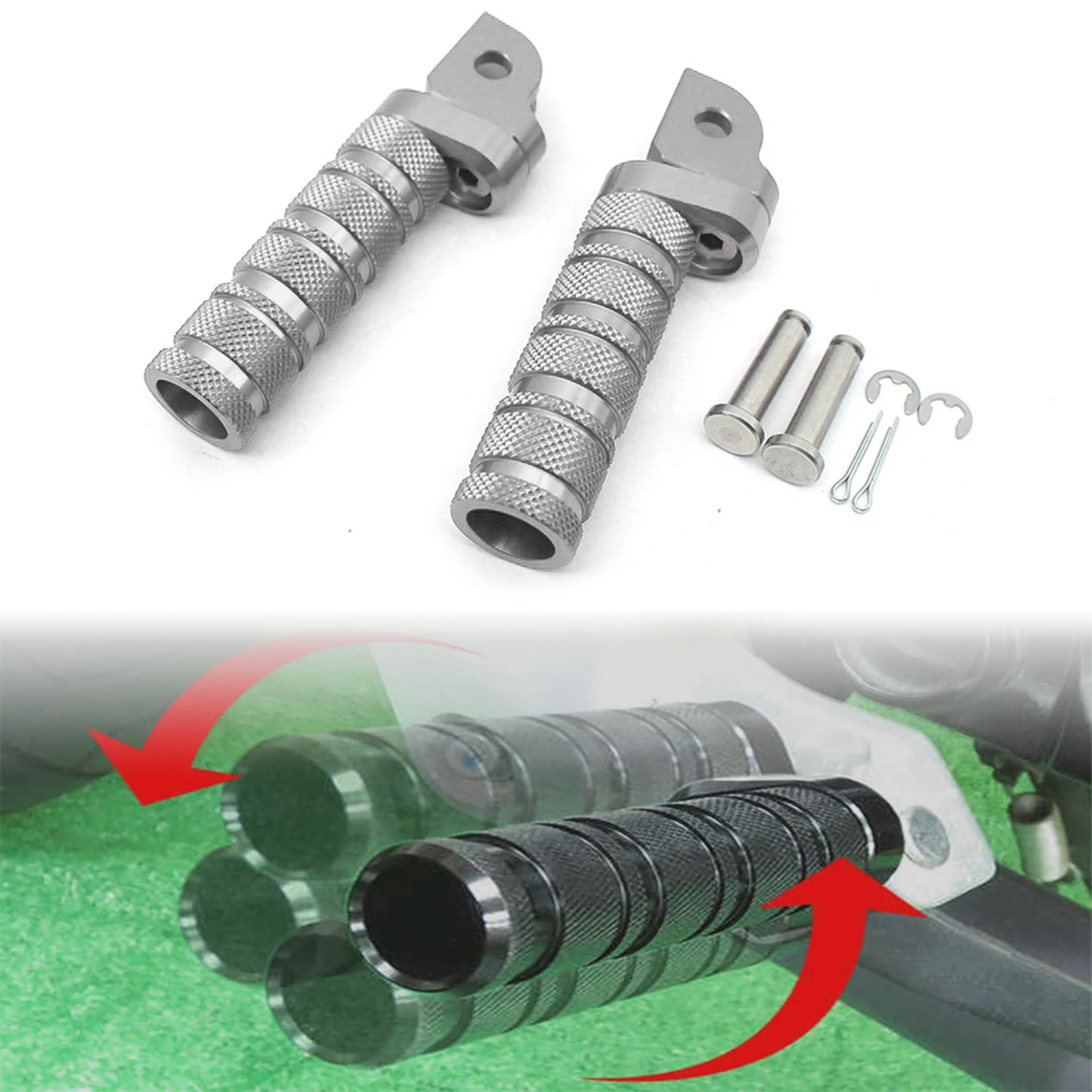 Алюминиевые Подножки для Передней заднего вида подножки ног педали высокого