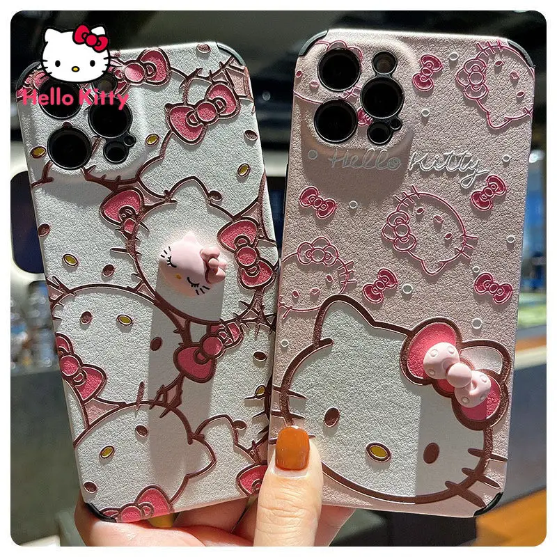 

Hello Kitty For iPhone 6S/7/8P/X/XR/XS/XSMAX/11/12Pro/12mini cute cartoon embossed phone case