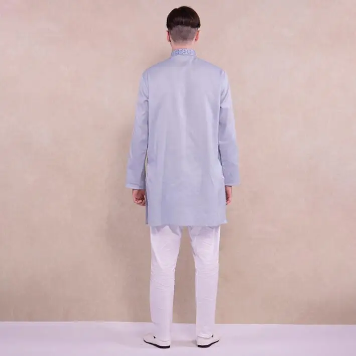 Новые индийские мужские костюмы этнические наборы с вышивкой удобные хлопковые