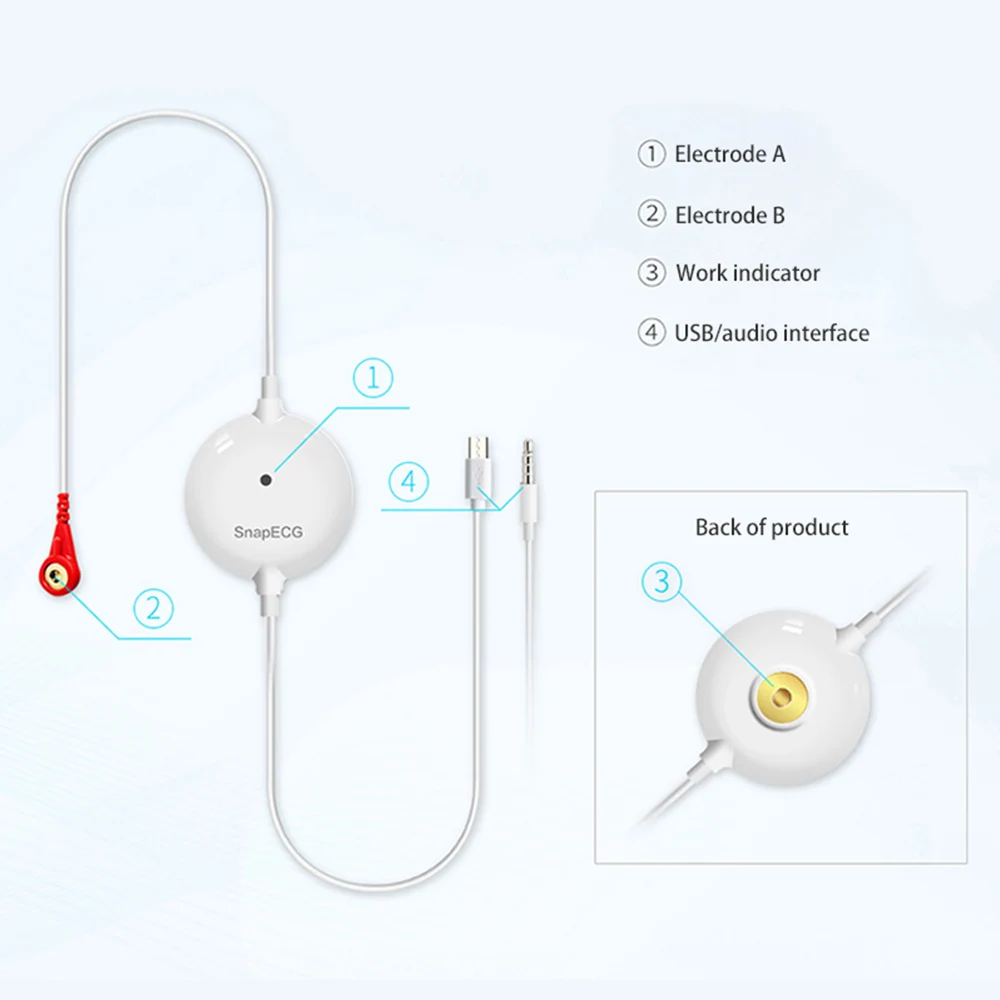 Portable ECG Monitor for Android Wireless EKG Monitoring Devices to Track Heart Rate & Rhythm Performance | Красота и здоровье