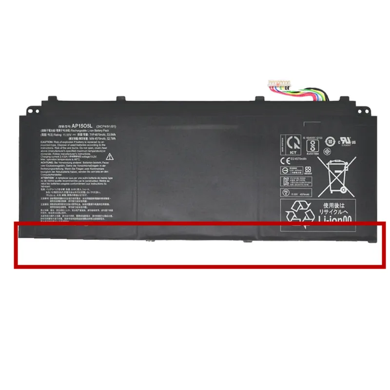 Аккумулятор AP1503K для ноутбука Acer Aspire AP15O5L AP1505LS 13 планций 767P 11 55 в Вт/ч - купить по