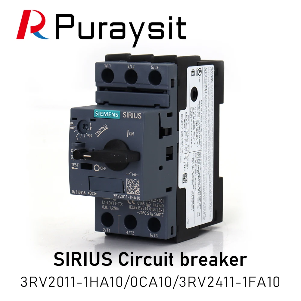 

Siemens SIRIUS Circuit breaker Protection devices SIRIUS 3RV Motor Starter Protectors 3RV2011-1HA10/0CA10/3RV2411-1FA10