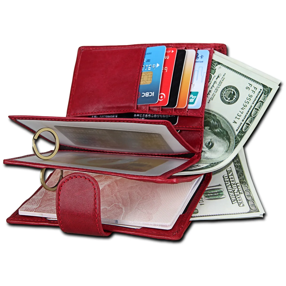 

Fashion Women Passport Wallet Men Genuine Leather Travel Passport Cover Case Document Credit Card Holder Coin Purse