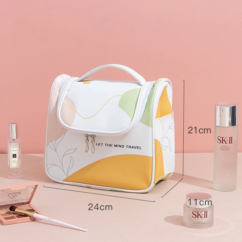 

Waterproof PU Travel Organizer Bag Unisex Women Cosmetic Bag Hanging Travel Makeup Bags Washing Toiletry Kits Storage Bags