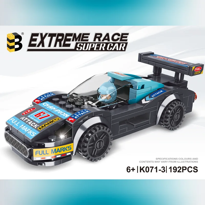 

Конструктор гоночный супер-автомобиль серии 182-192 шт., совместим с традиционными блоками размера, хороший подарок для детей и взрослых