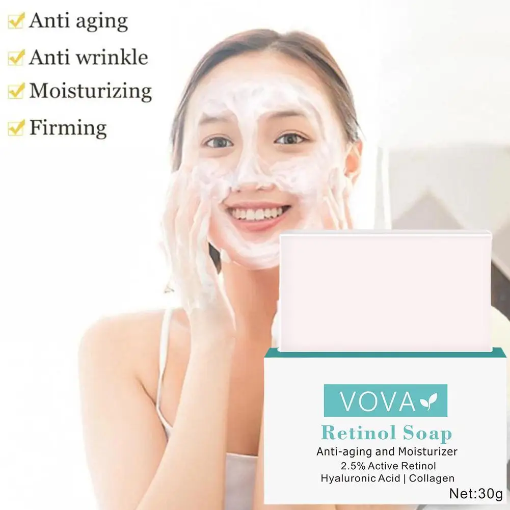 

Vova Retinol Face Wash Soap Collagen Face Cream Anti Anti Pores Firm Aging Lifting Shrink Care Wrinkle Moisturizing Skin X1v4