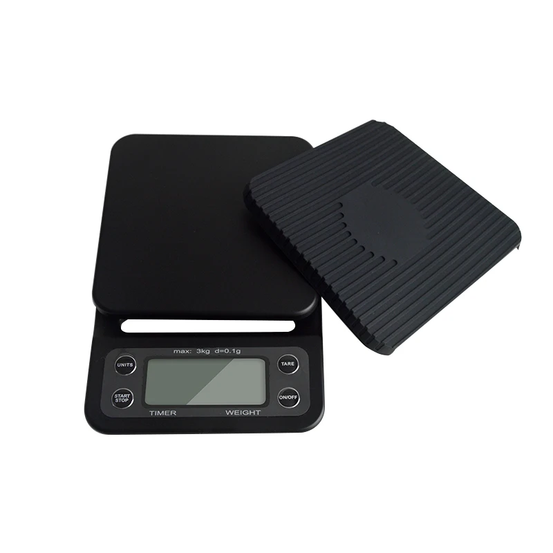 Электронные кухонные весы высокоточные с таймером 3 кг/0 1 г 5 ЖК экраном|Кофейные