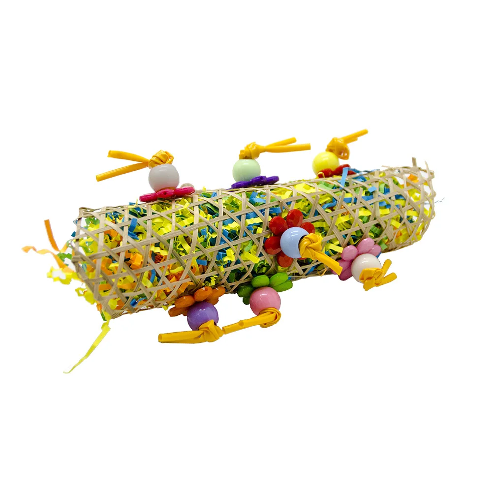 Товары для игрушек птиц Бамбуковая планка игрушки рисования попугая бумажная